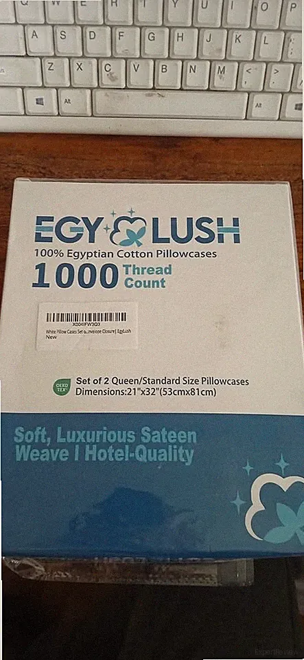 100% Egyptian Cotton Pillow Cases Queen Size Set of 2 - Luxury 1000 Thread Count