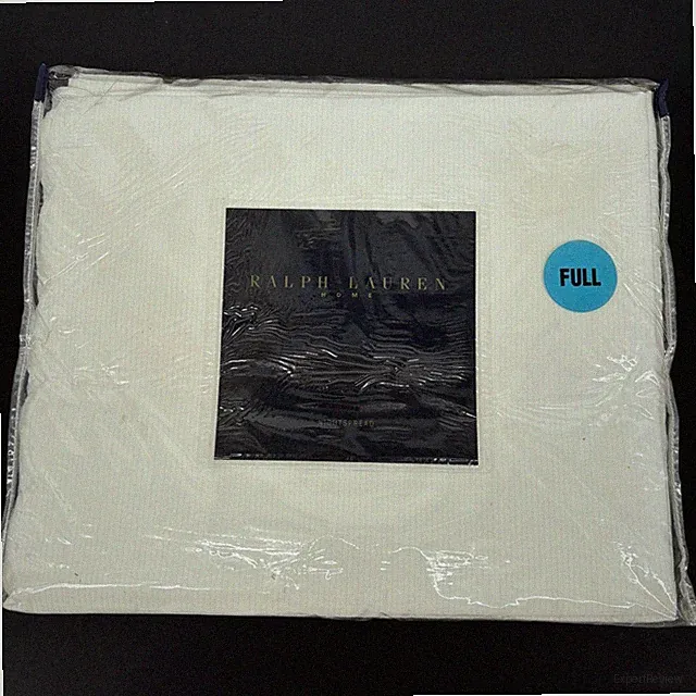 NEW Ralph Lauren Full Coverlet Embroidered Scalloped Cotton Bedding Nightspread
